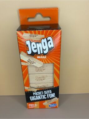 Jenga Mini Pocket Size Game Hasbro Travel Game Compact Family Fun 🎲